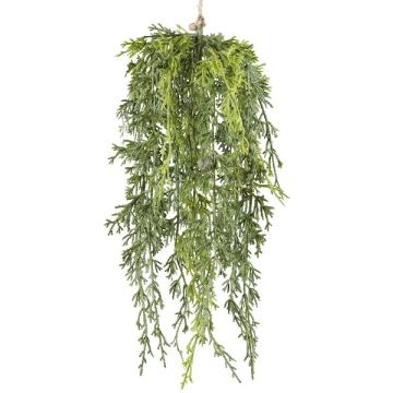 Artificial plant Cypress ALYNA, fruits, hanging, green, 16"/40cm