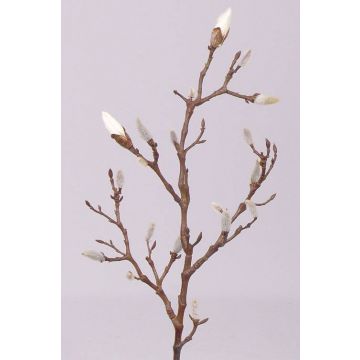 Artificial magnolia spray ASANI, white, 28"/70cm