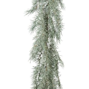 Artificial garland Cedar MEFROS, frosted, green, 6ft/185cm