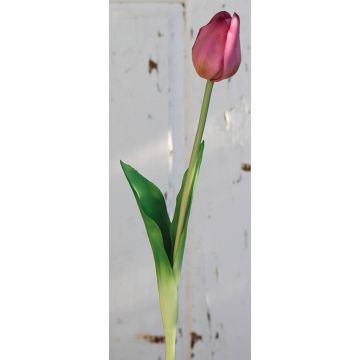 Artificial tulip LONA, lilac-green, 18"/45cm, Ø1.6"/4cm