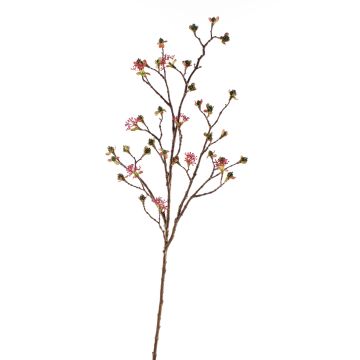 Fake Maple branch JOACHIM, with flowers, light pink-green, 4ft/110cm