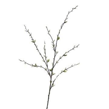 Artificial Pussy willow spray WALDEMAR, with flowers, brown, 4ft/120cm