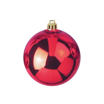 Christmas tree ball CANELA, shiny red, Ø8"/20cm