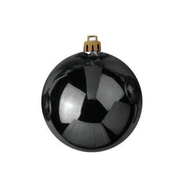 Christmas tree ball CANELA, shiny black, Ø8"/20cm