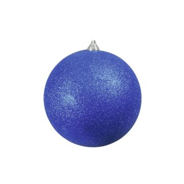 Christmas tree ball CANELA, glitter, blue, Ø8"/20cm