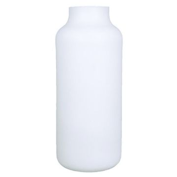 Glass table vase SIARA, white matt, 14"/35cm, Ø6"/15cm