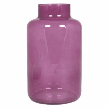 Glass table vase SIARA, pink-clear, 10"/25cm, Ø6"/15cm