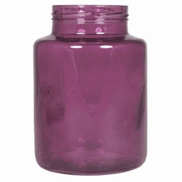 Glass vase VALENTIA, pink-clear, 10"/25cm, Ø6.7"/17cm