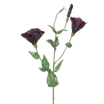 Artificial lisianthus flower FEIYUN, dark purple, 33"/85cm