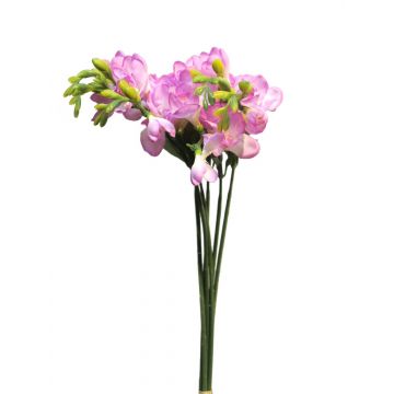 Artificial freesia bouquet MENGYAO, pink, 45cm