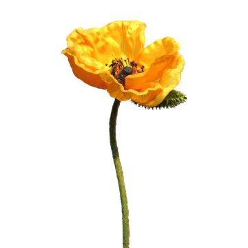 Artificial poppy ANKANG, orange-yellow, 28"/70cm