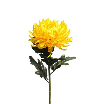 Artificial chrysanthemum LINGYUN, yellow, 26"/65cm