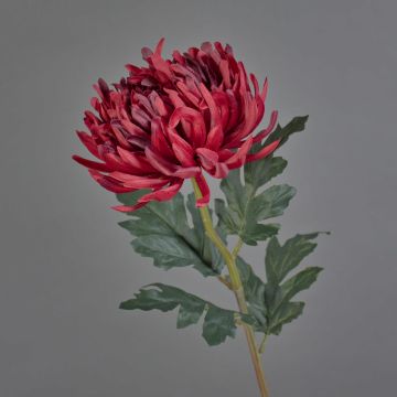 Artificial chrysanthemum LINGYUN, red, 26"/65cm