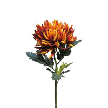 Artificial chrysanthemum LINGYUN, orange, 26"/65cm