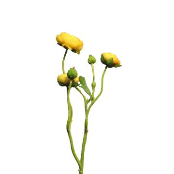 Artificial ranunculus branch JIXIANG, yellow, 20"/50cm