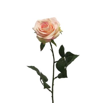 Artificial rose KAILIN, pink-cream, 26"/65cm