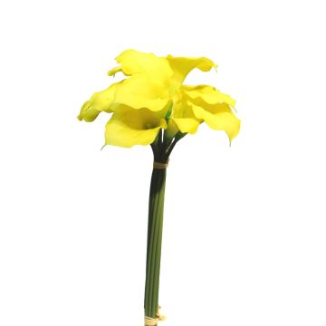 Artificial calla bouquet YONGHENG, yellow-green, 18"/45cm