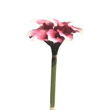 Artificial calla bouquet YONGHENG, mauve-cream, 18"/45cm