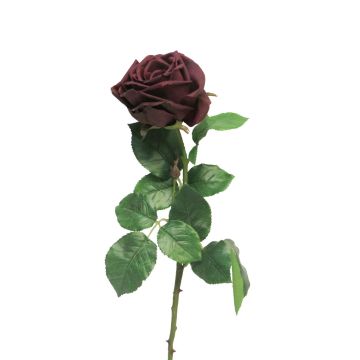 Artificial rose JIANHUA, dark purple, 28"/70cm