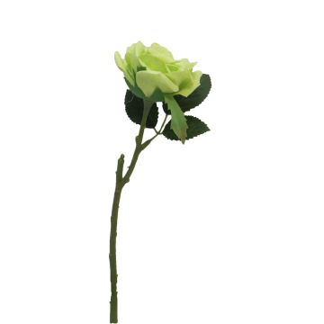 Artificial rose ASHANTO, light green, 10"/25cm