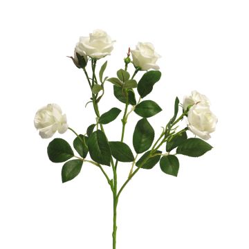 Artificial rose branch SHANZHA, cream, 28"/70cm