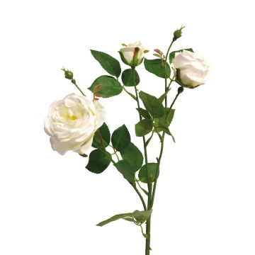 Decorative rose branch SHIYUN, cream, 24"/60cm