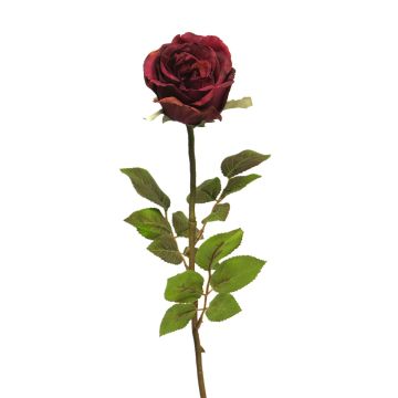 Artificial rose CONGMIN, burgundy, 28"/70cm