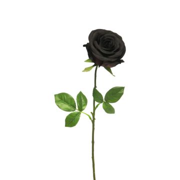 Artificial rose RUYUN, black, 18"/45cm