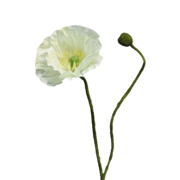 Artificial poppy YILAN, white, 24"/60cm