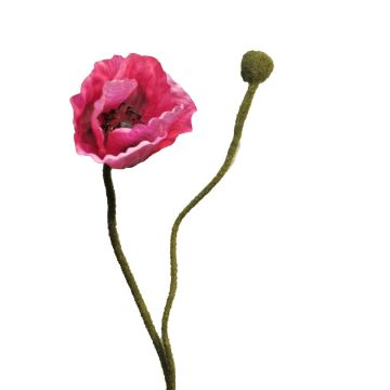Artificial poppy YILAN, pink, 24"/60cm