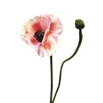 Artificial poppy YILAN, pink-fuchsia, 24"/60cm
