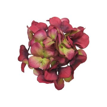 Decorative hydrangea FUHUA, red-green, 10"/25cm