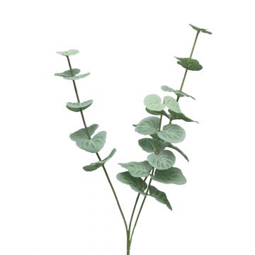 Artificial eucalyptus branch FENYU, green-white, 24"/60cm