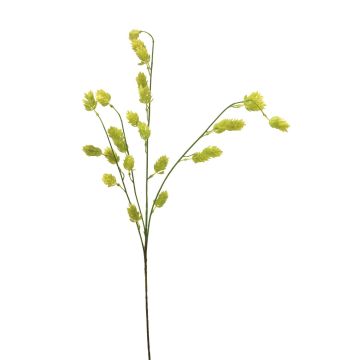 Artificial hops branch SHUOLIAN with flowers, green-yellow, 3ft/90cm
