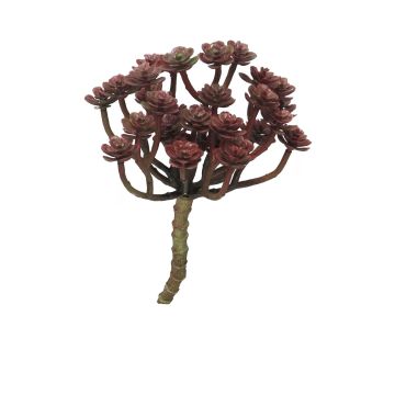 Artificial Echeveria macdougallii ULUO on spike, burgundy, 7.5"/19cm