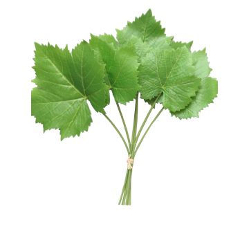 Artificial maple leaf FENLI, 6 pieces, green, 12"/30cm