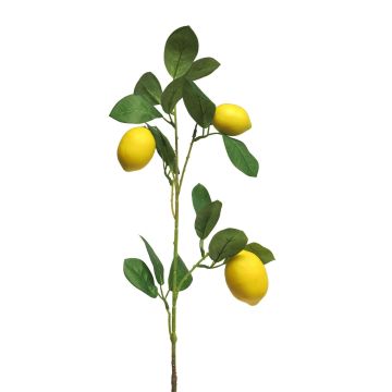 Decorative lemon branch XIALIN with fruits, yellow, 31"/75cm