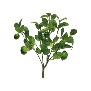 Artificial lime branch XIALIN with fruit, green, 24"/60cm
