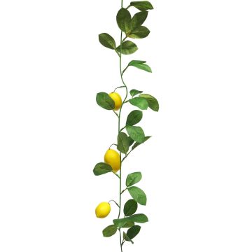 Decorative lemon garland XIALIN with fruits, yellow, 6ft/180cm