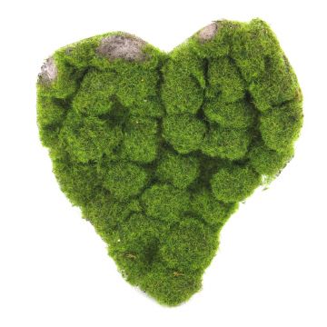 Artificial moss heart decoration YUEYA, green, 12"x10"/30x25cm