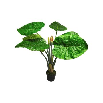 Fake Calidora Alocasia plant SHIQI, flowers, decorative pot, green, 3ft/105cm