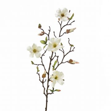 Fake magnolia spray LILO, cream, 30"/75cm, Ø2"-3.5"/5-9cm
