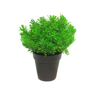 Artificial garden cress MASHUO in decorative pot, green, 8"/20cm