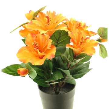 Artificial hibiscus GUOXIAO, orange, 10"/25cm