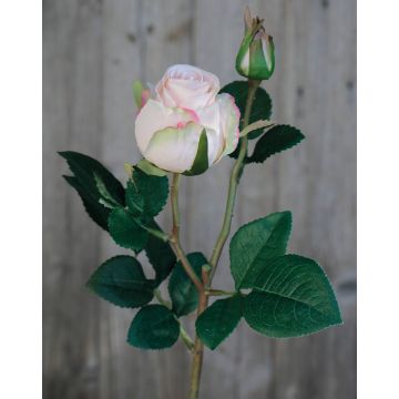 Artificial rose RENESMEE, pale pink, 18"/45cm, Ø2.4"/6cm
