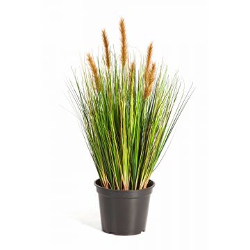 Fake foxtail grass FELIX with panicles, green-brown, 60cm
