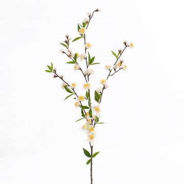Fake Cherry blossom spray KATHRIN, white, 26"/65cm