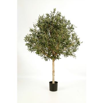 Fake Olive tree NIKOLAS, natural stem, with fruits, green, 5ft/150cm