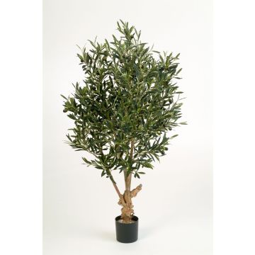 Fake Olive tree ALEXANDROS, real stem, with fruits, green, 4ft/120cm