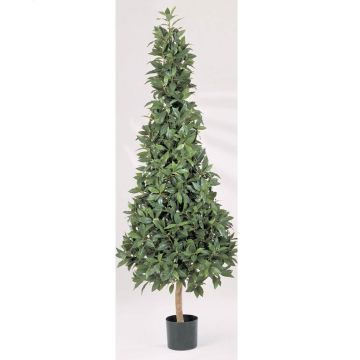 Artificial Laurel ball tree ANTONIUS, natural stem, green, 4ft/110cm